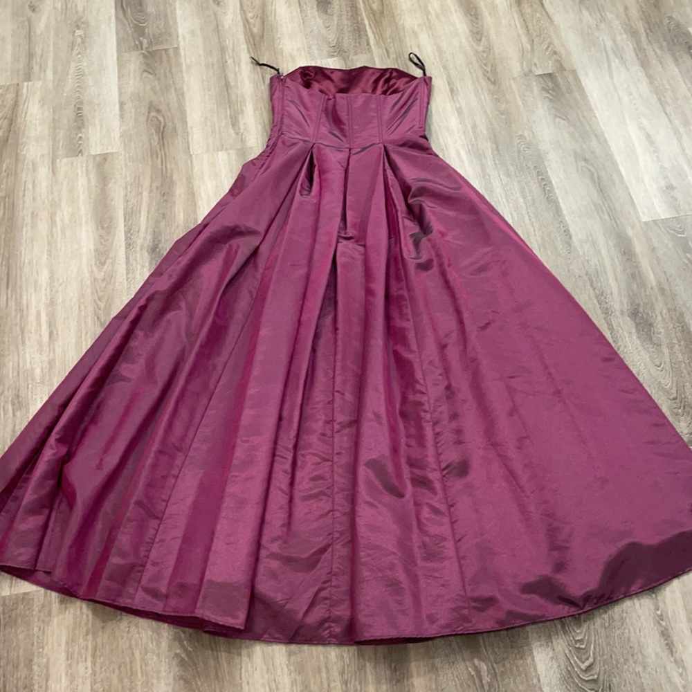 Jessica McClintock Gunne Sax strapless gown sz 7 4 - Picture 7 of 7